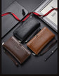 Coffee Classic Long Zipper Wallet Clutch - Large Capacity PU Leather Phone & Card Holder with Wrist Strap