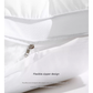 Dark Grey Luxury Adjustable Bed Pillow Set (2-Pack) - Hotel Quality Down Alternative for Ultimate Neck Support & Comfort