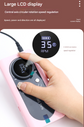 Pink Professional Rechargeable Nail Drill Machine - 45000RPM Portable E-File Kit for Acrylic, Gel, Polishing & Manicure