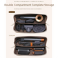 Pink Premium PU Leather Travel Case for Hair Styling Tools - Double Layer Waterproof Organizer Bag for Hair Dryer, Curler & Straightener