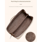 Brown Premium PU Leather Travel Case for Hair Styling Tools - Double Layer Waterproof Organizer Bag for Hair Dryer, Curler & Straightener