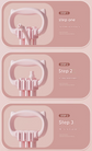 Pink Adjustable Resistance Chest Expander with 6 Levels - Cute Cat Ear Puller for Full Body Workout