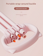 Purple Adjustable Resistance Chest Expander with 6 Levels - Cute Cat Ear Puller for Full Body Workout