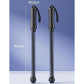 Black Cordless Battle Ropes - Heavy Duty Spring Steel Power Trainers for Full Body Strength & Cardio Workout