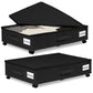 1 piece Black Size L Collapsible Underbed Storage Organizer with Wheels - Fabric Bin with Dustproof Lid