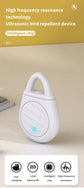 2 Pcs Yellow Portable Ultrasonic Pest Repeller - Rechargeable Mosquito & Bird Repellent Device | 3-Mode for Indoor, Outdoor & Camping