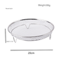 Silver 3-Pack Stackable Air fryer Racks - Food Grade Stainless Steel Multi-Layer Dehydrator & Crisper Tray Accessory