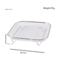Silver 3-Pack Stackable Air fryer Racks - Food Grade Stainless Steel Multi-Layer Dehydrator & Crisper Tray Accessory