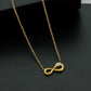 Style 1 Gold Infinity Necklace for Women - Dainty Titanium Steel Pendant with Sparkling Cubic Zirconia