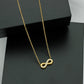 Style 2 Gold Infinity Necklace for Women - Dainty Titanium Steel Pendant with Sparkling Cubic Zirconia