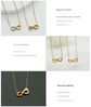 Style 2 Gold Infinity Necklace for Women - Dainty Titanium Steel Pendant with Sparkling Cubic Zirconia