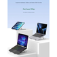 Silver Adjustable Aluminum Laptop Stand with Detachable Cooling Fan - Portable Ergonomic Riser for Desk