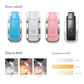2 Pcs Blue USB Rechargeable Clip-on LED Book Light - 3 Color Modes & Dimmable Brightness for Eye-Caring Reading