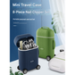 Dark Blue Mini Suitcase Manicure Set - 8-Piece Portable Grooming & Nail Care Travel Kit