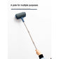 Dark Blue and Grey Pro Refillable Paint Roller Set with Extension Pole - No-Drip Easy Fill Wall Painting Tool Kit