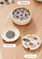 Beige Modern Compact Sewing Kit Organizer - All-in-One with Magnetic Needle Case