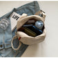 White Lightweight Canvas Crossbody Bag - Minimalist Casual Shoulder Satchel with Adjustable Strap