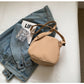 Khaki Lightweight Canvas Crossbody Bag - Minimalist Casual Shoulder Satchel with Adjustable Strap