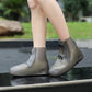 2 Pcs Size S Dark Grey Reusable Waterproof Shoe Covers - Heavy Duty Non-Slip Rain Boot Protectors