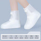 2 Pcs Size M Dark Grey Reusable Waterproof Shoe Covers - Heavy Duty Non-Slip Rain Boot Protectors