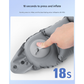 Light Grey Press-Pump Inflatable Travel Pillow - Ultra-Lightweight Ergonomic 360° Neck Support