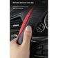 2-Pack (Type A + Type B) Red And Black Sporty Carbon Fiber Leather Steering Wheel Cover - Universal 38cm Easy-Fit Elastic Grip