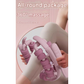 Pink 360°Wrap-Around Muscle Roller - 28-Wheel Massager for Legs, Arms & Calves