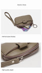 Black Womens Compact PU Leather Coin Purse - Stylish Mini Wallet Wristlet with Card Holder and Key Ring