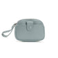 Blue Womens Compact PU Leather Coin Purse - Stylish Mini Wallet Wristlet with Card Holder and Key Ring