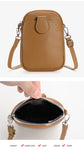 Green Chic Crossbody Phone Bag - Womens PU Leather Mini Shoulder Purse with Adjustable Strap