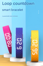 Grey Smart Vibrating Alarm Watch - Digital Fitness Tracker Wristband with Pedometer & Sleep Monitor