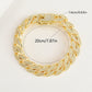 Gold 16mm Iced Out Cuban Link Bracelet - Heavy Paved Rhinestone Hip Hop Chain for Men