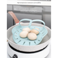 Small Pink Flexible Silicone Steamer Basket with Heat-Resistant Handles - Food-Grade Vegetable Steamer Insert for Pots & Pans