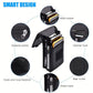 Black Heavy-Duty Tactical Phone Pouch - Multi-Pocket Belt Holster & Utility Waist Bag for Outdoor Work and EDC