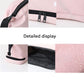 Grey Chic Dual-Compartment Makeup & Toiletry Bag - Large Capacity Travel Organizer with Brush Holder