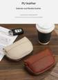 3 Pcs Brown Elegant Faux Leather Coin Purse - Mini Zipper Pouch & Compact Card Holder Wallet
