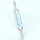 Blue and Grey Dual Row Spiky Muscle Roller Stick - Deep Tissue Massager for Back and Leg Recovery