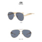 Style C3 Gold Frame Grey Lenses Chic Oversized Aviator Sunglasses - Retro Metal Frame with UV400 Protection for Women