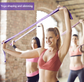 Pink and Blue 9-Loop Yoga Stretch Strap - Numbered Band for Flexibility and Physical Therapy