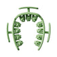 Green Removable Adjustable Wrap-Around Muscle Roller - 11-Wheel Deep Tissue Massager for Legs, Arms & Body