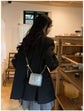 Silver Chic Quilted Mini Box Crossbody Bag - Luxury Style Chain Purse for Women