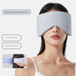 Grey Reversible All-Season Sleep Mask - Cooling & Warming with Sound Muffling Ear Covers Function