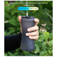 Black Collapsible Handheld Running Flask - 350ml Lightweight Silicone Water Bottle with Bite Valve