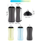 Yellow Collapsible Handheld Running Flask - 350ml Lightweight Silicone Water Bottle with Bite Valve