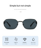 Silver Frame and Grey Lenses Modern Retro Geometric Sunglasses - Chic Metal Frame with UV400 Lenses and Black PU Leather Protective Case