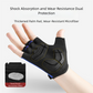 Size L Blue Padded Half-Finger Cycling Gloves - Breathable Shock-Absorbing Workout Gloves for Gym & Fitness