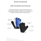 Size L Blue Padded Half-Finger Cycling Gloves - Breathable Shock-Absorbing Workout Gloves for Gym & Fitness