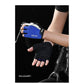Size XL Black Padded Half-Finger Cycling Gloves - Breathable Shock-Absorbing Workout Gloves for Gym & Fitness