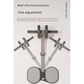 Grey Assisted Rebound Ab Roller with Foldable Knee Pad - Dual Wheel Core Trainer for Home Gym