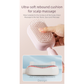 White Innovative Self-Cleaning Cushion Hairbrush - Retractable Bristle Detangling & Scalp Massager